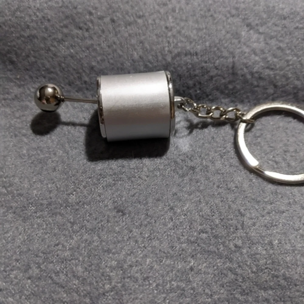 NEW 6 spd gearshift‎ silver novelty keychain